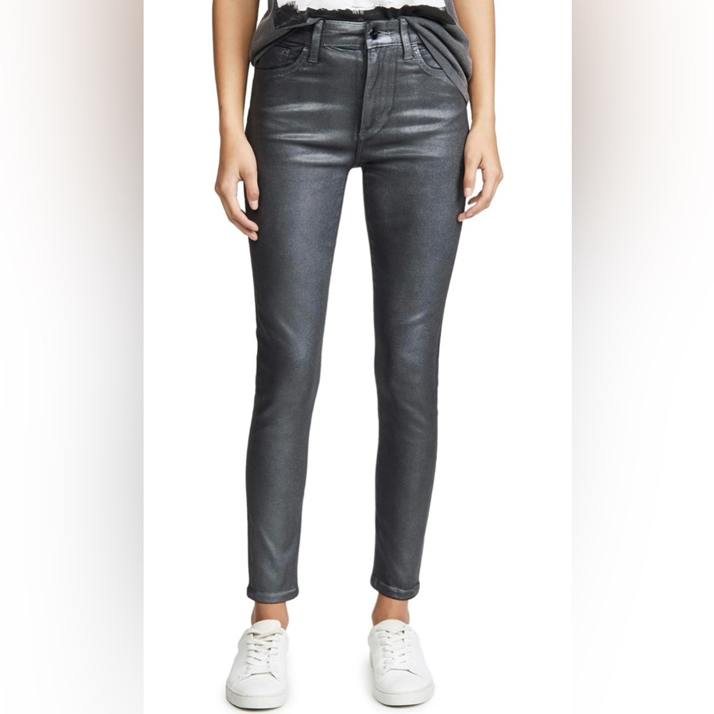 Joe’s Jeans Charlie Ankle Coated in Gunmetal Metallic